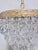 1960s Vintage Multi-Tier Crystal Waterfall Chandelier With Ornate Brass Rim For Sale - Image 5 of 9