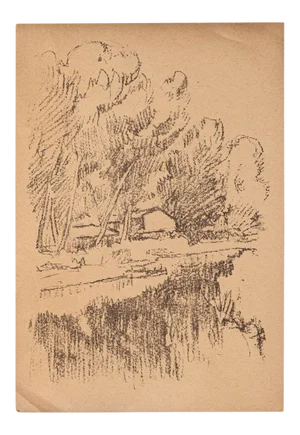 Landscape - Original Lithograph by Raffaele De Grada - 1946 1946
