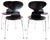 Black Ant Model 3101 Dining Chairs by Arne Jacobsen for Fritz Hansen, 2002, Set of 4 For Sale