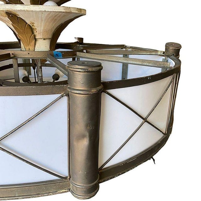 1920s Hollywood Theater 32 Light Chandelier With Palm Motif For Sale - Image 12 of 12