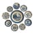 Vintage Blue and White Wall Plates - Set of 10 For Sale