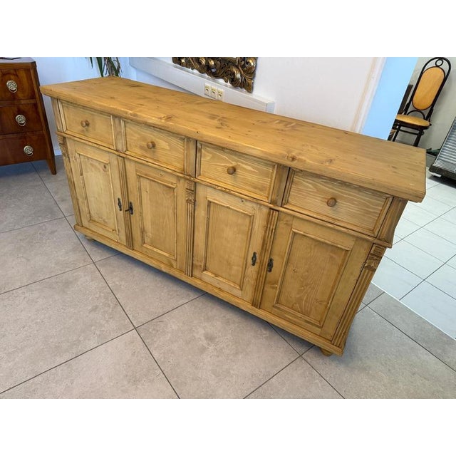 Rustic Farmhouse Chest of Drawers in Spruce Wood For Sale - Image 9 of 16