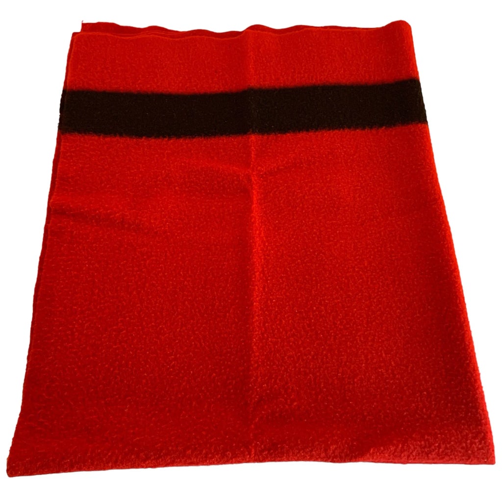 1950s Hudson Bay Four Point Red Wool Blanket England | Chairish