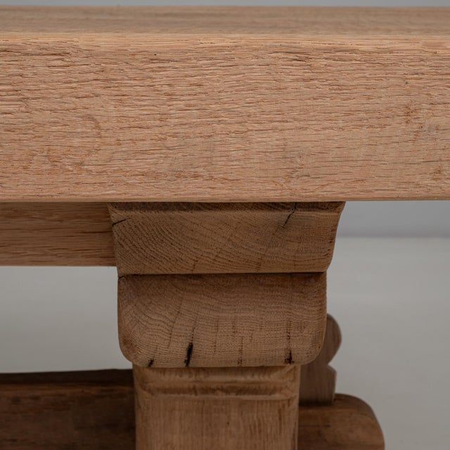 20th Century French Oak Trestle Dining Table For Sale - Image 14 of 18