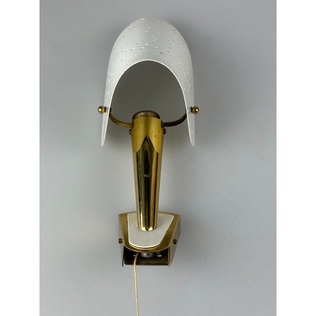 1950s Wall Lamp Brass & Metal Design by Ernest Igl for Hillbrand, 1950s For Sale - Image 5 of 18