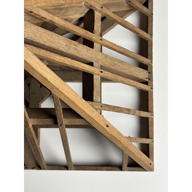 Roof construction model / Piece de Maitrise. Made of oak, France 20th century. Completely complete, in good condition....