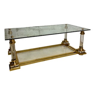 Hollywood Regency Coffee Table, 1980s For Sale