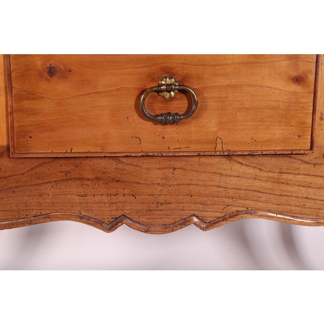 Apricot Louis XV Provincial Style Fruit Wood Sofa Table For Sale - Image 8 of 12