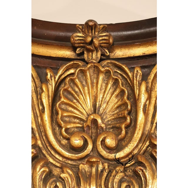 Brown Pair Of Decorative Mirrored Wall Columns With Gilt Carved Capitals By Francisco Hurtado For Sale - Image 8 of 18