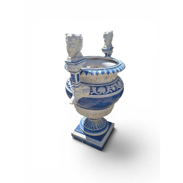 Hand-Painted Italian Garden Urns, 1950s, Set of 2 For Sale - Image 11 of 12