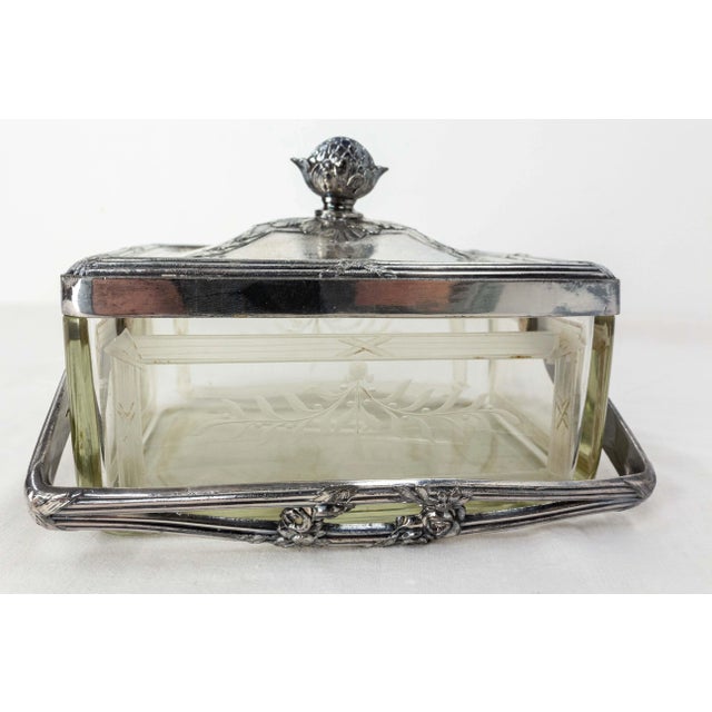 Napoleon III Glass and Metal Box, 1890s For Sale - Image 6 of 10