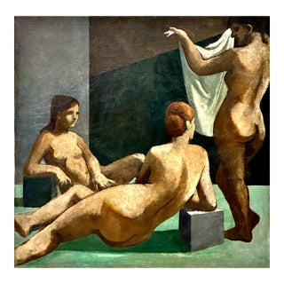 Large Modern Painting After Picasso of Three Nudes by David Ladin For Sale