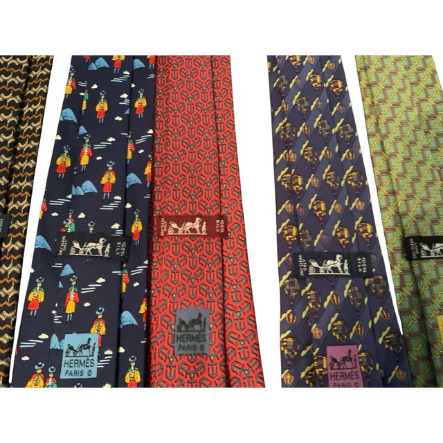 Set of 6 Hermes Ties For Sale - Image 10 of 12