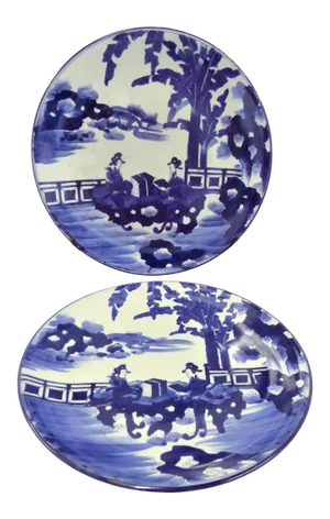 Late 19th Century Japanese Meiji Period Imari Porcelain Chargers With Courtesans or Geishas - a Pair