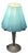 Vintage Blue Glass Table Lamp on Gray Metal Base, Italy For Sale