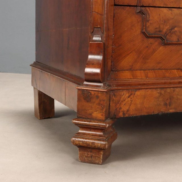 Brown Chest of Drawers in Walnut For Sale - Image 8 of 12