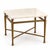 A custom-made pair of Jerome side tables from the Jerome Collection by Michael Taylor Designs, produced in 2017 in a warm...