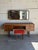 This comprehensive set features a 7 drawer desk, a triptych wall mirror, and a stool. Clean lines and an elevated base...
