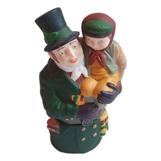 Dept 56 Christmas Trinket Box Tiny Tim and Mr. Cratchit Hidden Charm For Sale