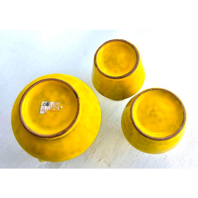 1960s Aldo Londi for Bitossi/Rosenthal Netter Ceramic Vases, 3 Piece Set For Sale - Image 16 of 17