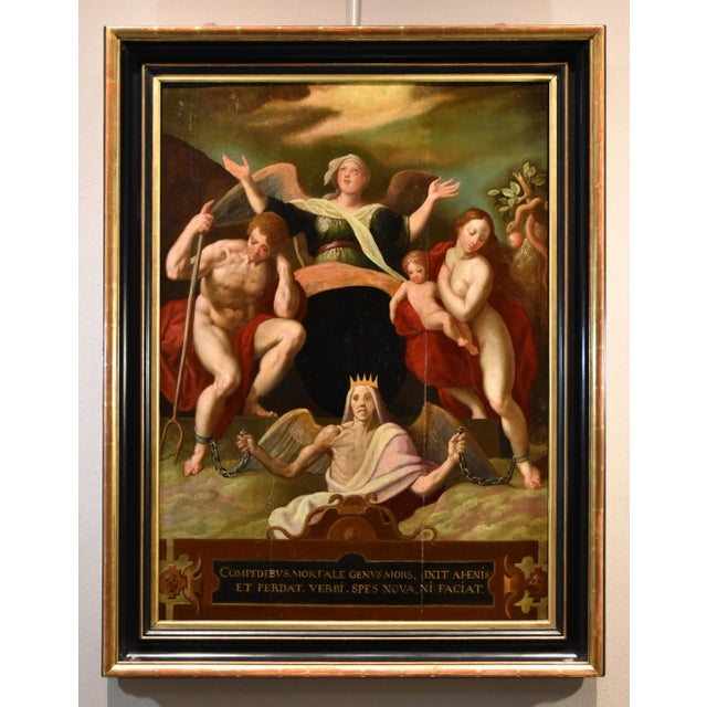 Jacob de backer (antwerp, ca. 1555 – antwerp, ca. 1585) the redemption of adam and eve after the expulsion from eden oil...