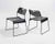 Six stackable Omstak chairs for Bieffeplast, realized in Italy in 1970. Production label. Perforated and bent steel sheet...