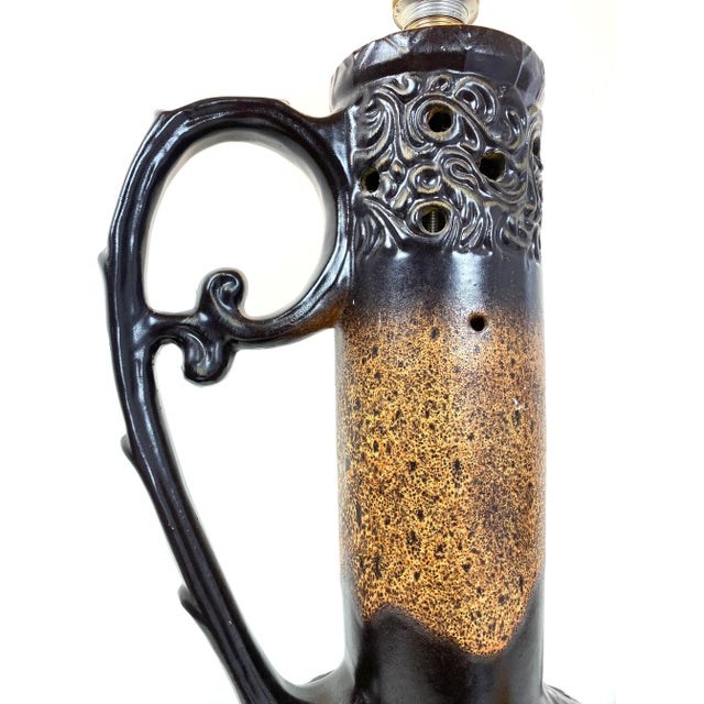 Ceramic Mid-Century Ceramic Floor Lamp from Fat Lava, Germany, 1970s For Sale - Image 7 of 13