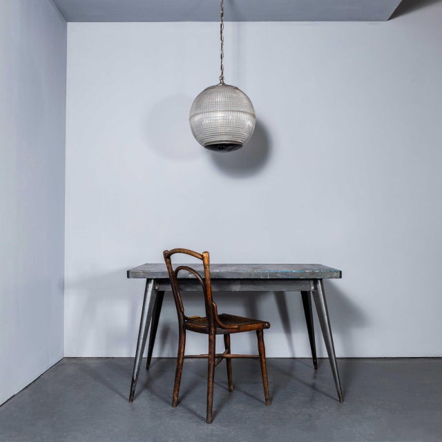 Vintage Holophane Parisian Glass Globe Lamp, 1960s For Sale - Image 11 of 18