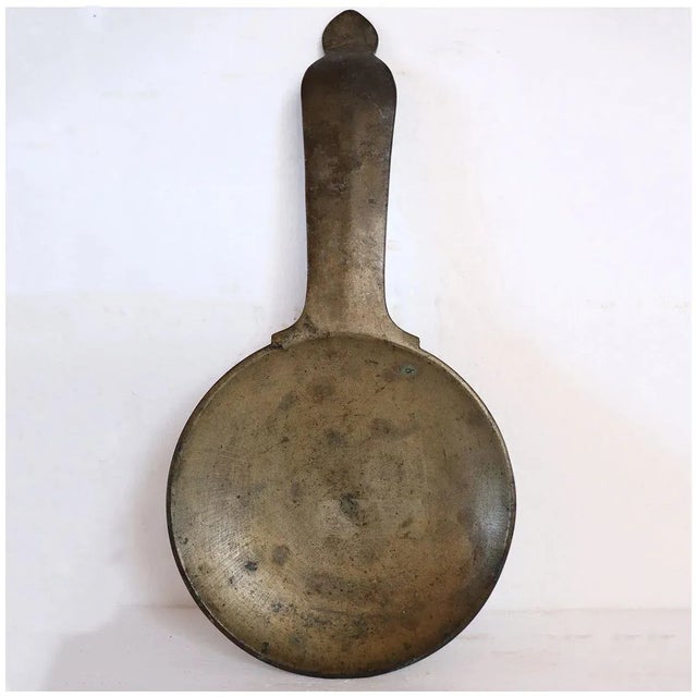 Metal Large Indian Patinated Bronze Tawa Cooking Pan For Sale - Image 7 of 11