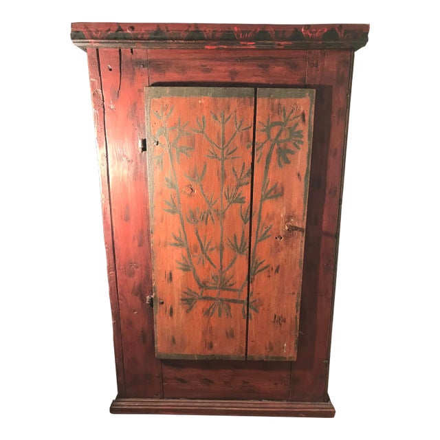Early 19th Century Painted Alsatian Cupboard For Sale
