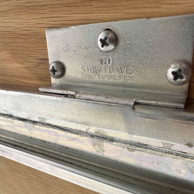 Vintage Mid Century Modern Walnut and Electa Chrome Credenza Filing Cabinet by Stow Davis For Sale - Image 12 of 16