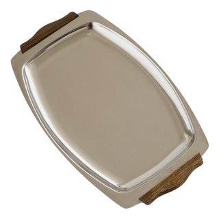 Art Deco Serving Tray in Walnut For Sale
