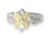 14K White Gold Diamond Anniversary Statement Band Ring Elegant 14K White Gold Diamond Anniversary Statement Band Ring...