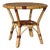 Round Wicker and Bamboo Coffee Table, 1970s For Sale