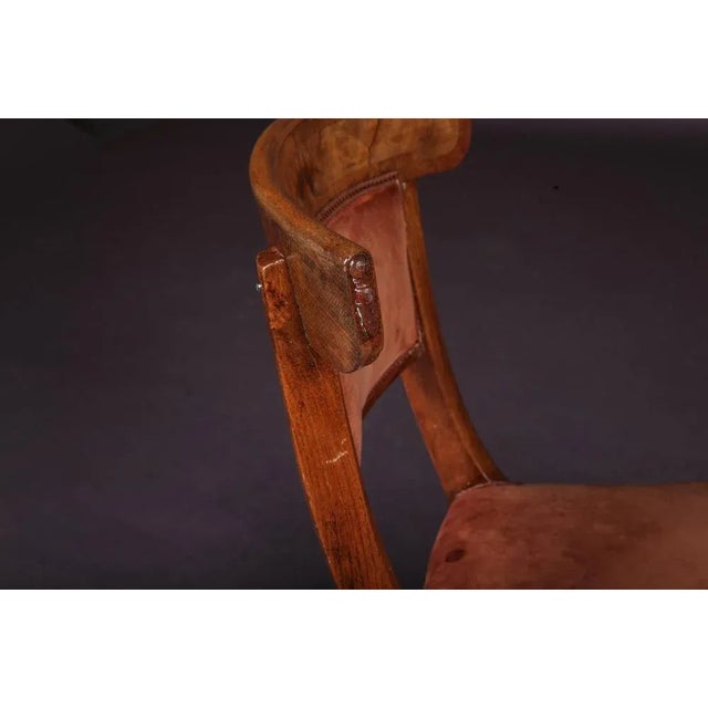 19th Century Biedermeier Curving Backrest Chair For Sale - Image 4 of 11