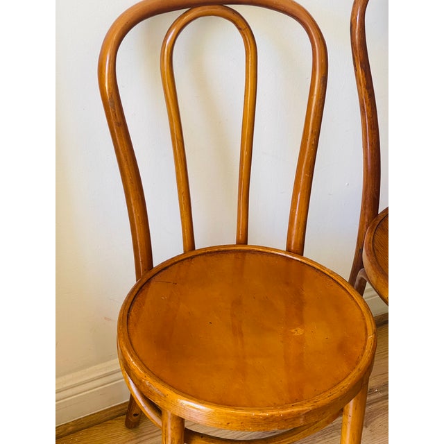 1940s Pair Art Deco Thonet Style Side Chairs For Sale - Image 4 of 5
