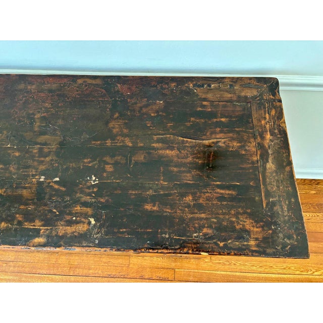 Antique Chinese Hand-Painted Altar Style Sideboard Cabinet For Sale - Image 11 of 12