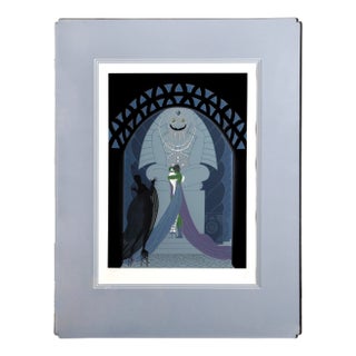 Erté, "Lovers and Idol", Art Deco Screenprint For Sale