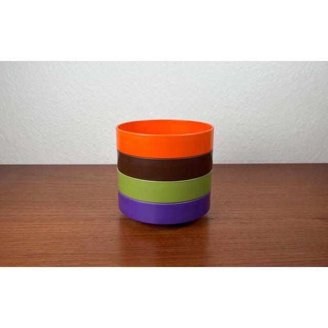 Danish Mid-Century Modern Space Age Stacking Mepal Bowls from Rosti, 1960, Set of 4 For Sale - Image 4 of 18