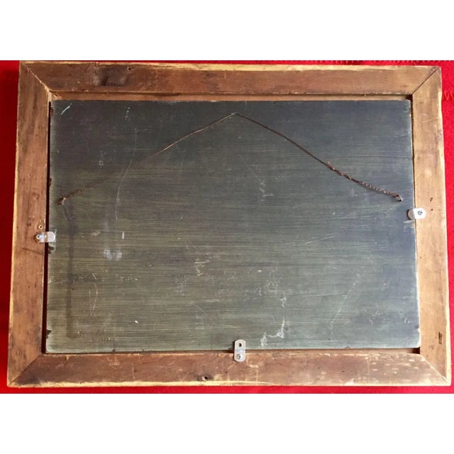 Red 1830s American Empire Basket of Fruit and Apples Still Life Oil Painting For Sale - Image 8 of 11