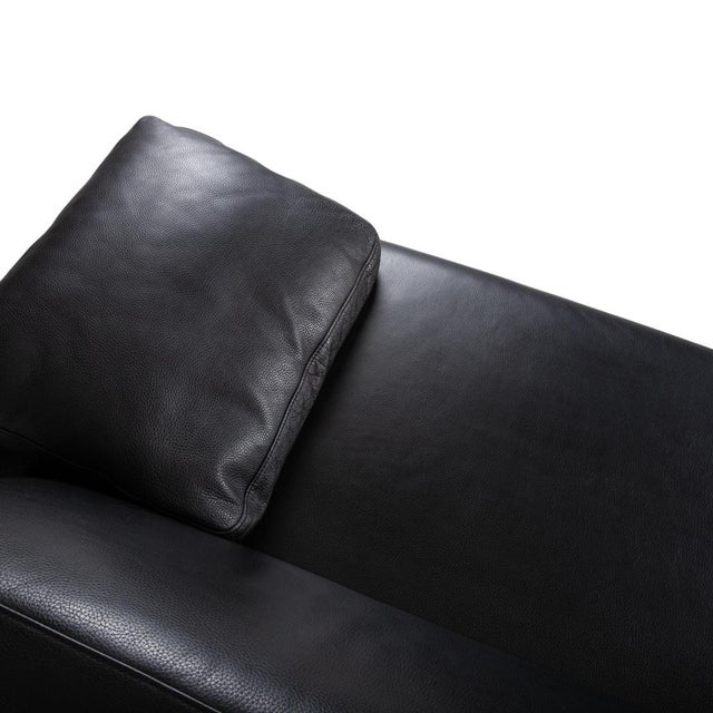 Animal Skin Alba 3-Seater Sofa in Black Leather from Brühl For Sale - Image 7 of 15