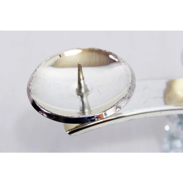 1970s Candleholder in Glass and Silver Metal from Peill & Putzler, 1970s For Sale - Image 5 of 12
