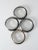 Metal Mid Century Leonard Silver Plate and Glass Coaster Set 4 For Sale - Image 7 of 12