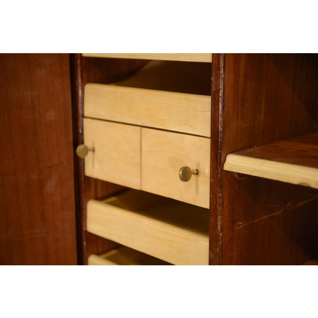 Art Deco Wooden Wardrobe by A. Bicchierini, 1940s For Sale - Image 11 of 14