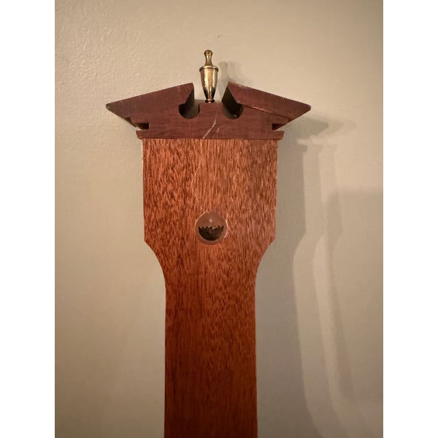 1970s Comitti of London Sheraton Banjo Aneroid Barometer For Sale In Charlotte - Image 6 of 9