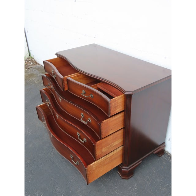 Kindel Serpentine Mahogany Low Dresser Bathroom Vanity 6912 For Sale - Image 11 of 18
