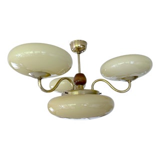 Art Deco Pendant Light in Glass, 1930s For Sale