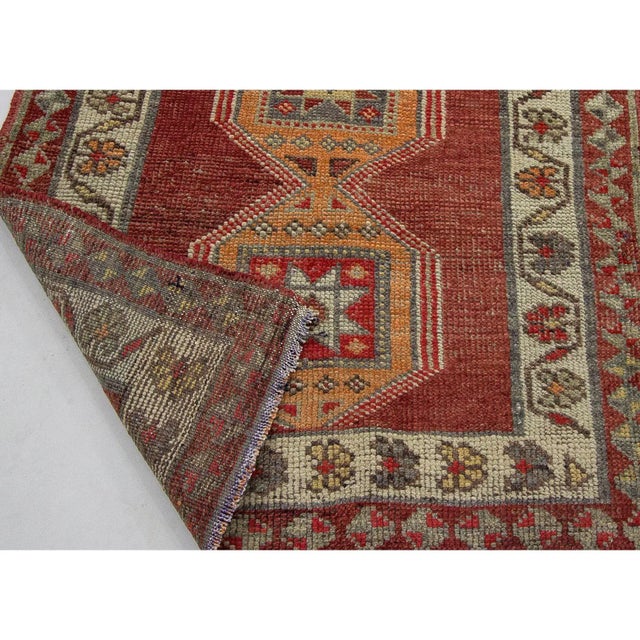 Mid 20th Century Vintage Herki Runner Rug For Sale - Image 5 of 7