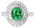 Late 20th Century 14K White Gold Paraiba Tourmaline and Diamond Cocktail Ring Estate, Size 7.25 For Sale