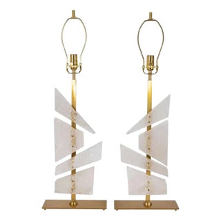 Early 21st Century "Splinter" Rock Crystal Shard Lamps by Spark Interior - A Pair For Sale